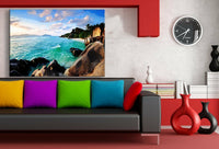 Meer Strand Leinwandbild AK Art Bilder Mehrfarbig Wandbild Kunstdruck Wanddeko 2