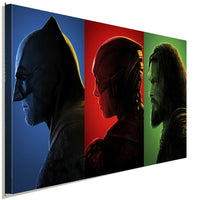 DC Batman Flash Aquaman Leinwandbild AK ART Kunstdruck Mehrfarbig Wandbild XXL