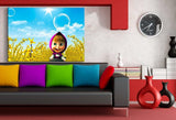 Mascha und der Bar Feld Leinwandbild AK Art Studio Wanddeko Wandbild Kunstdruck