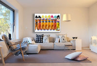 Son Goku alle Formen Dragonall Leinwandbild AK ART Kunstdruck Wandbild Wanddeko