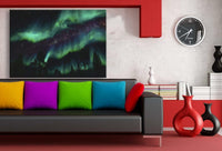 Skyrim Polarlichter Leinwandbild AK Art Studio Wanddeko Wandbild Kunstdruck XXL