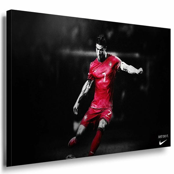 Cristiano Ronaldo Leinwandbild LaraArt Bilder Mehrfarbig Wandbild