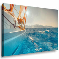 Wald Blau Bank Leinwandbild AK Art Bilder Mehrfarbig Kunstdruck XXL Wandbild