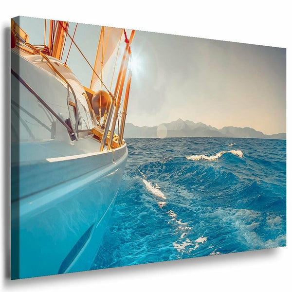 Wald Blau Bank Leinwandbild AK Art Bilder Mehrfarbig Kunstdruck XXL Wandbild