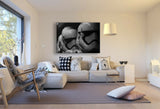 Star Wars Stormtrooper Schwarz Weiss Leinwandbild AK ART Kunstdruck Wandbild