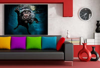 Hund Abstrakt Leinwandbild Ak Art Bilder Mehrfarbig Wandbild Top Geschenk XXL