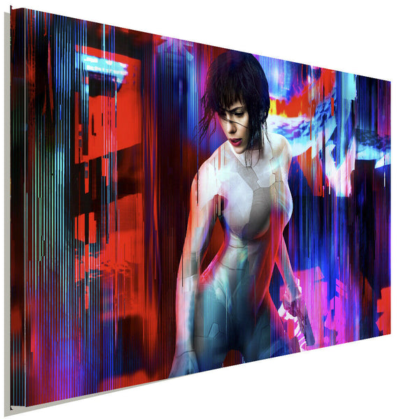 Ghost in the Shell Leinwandbild AK ART Kunstdruck Mehrfarbig Wandbild Wanddeko
