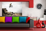 Mountain Bike Extrem Sport Leinwandbild AK Art Bilder Wanddeko Wandbild TOP XXL