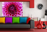 Dahlie Blume Rot Leinwandbild AK Art Bilder Wanddeko Wandbild Kunstdruck XXL