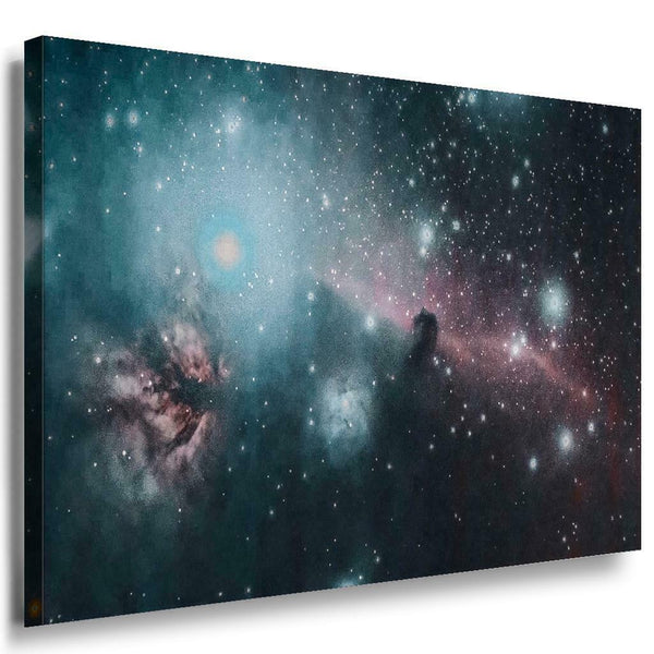 Sterne Weltall Violett Leinwandbild AK Art Bilder Mehrfarbig Kunstdruck Wandbild