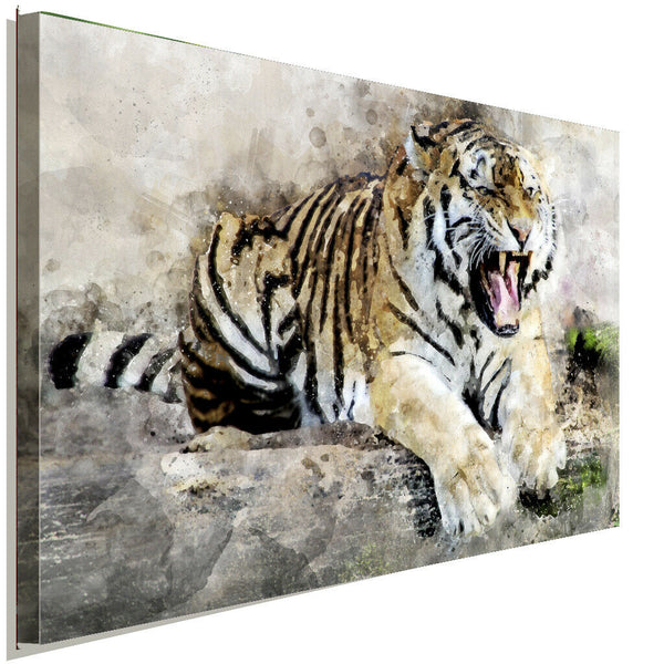 Tiger Leinwandbild AK ART Kunstdruck Mehrfarbig Wandbild Wanddeko TOP XXL