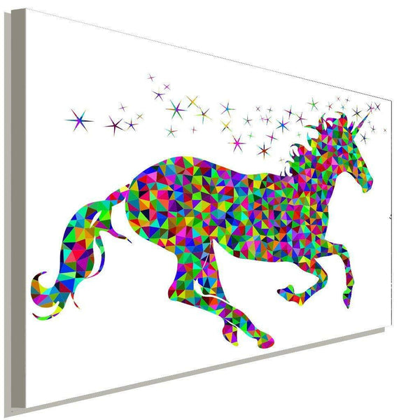 Magisches Einhorn Leinwandbild AK Art Bilder Wanddeko Wandbild Kunstdrcuk XXL