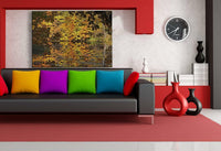 Herbst Wald Leinwandbild AK Art Bilder Mehrfarbig Wandbild Kunstdruck Wanddeko 1
