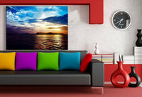 Himmel Meer Leinwandbild AK Art Bilder Mehrfarbig Wandbild Kunstdruck Wanddeko