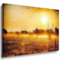 Feld Leinwandbild AK Art Bilder Mehrfarbig Wandbild Kunstdruck Wanddeko TOP XXL