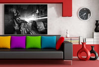 Battlefield Soldat Leinwandbild AK Art Bilder Wanddeko Wandbild Kunstdruck XXL
