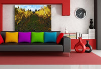 Weingarten Leinwandbild AK Art Bilder Mehrfarbig Wandbild Kunstdruck TOP XXL 2