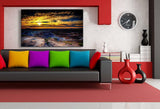 Arizona Sunset Leinwandbild AK Art Bilder Mehrfarbig Wandbild Kunstdruck TOP XXL