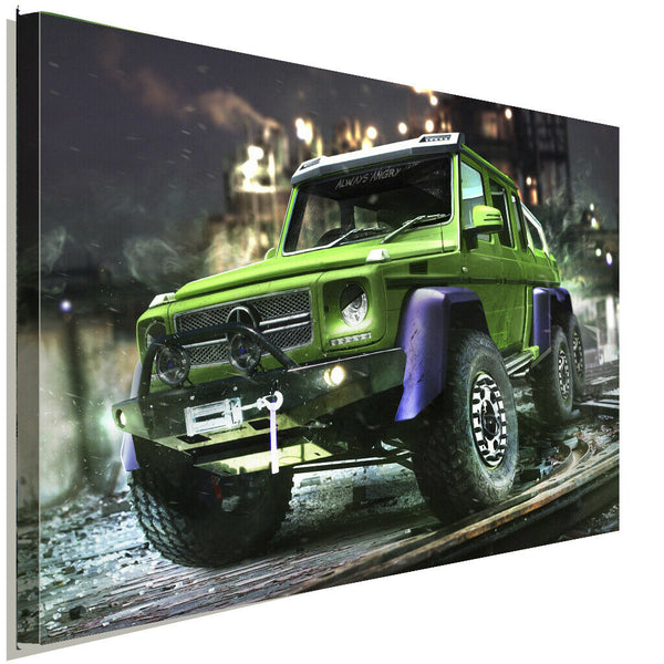 Mercedes G63 Leinwandbild AK ART Kunstdruck Mehrfarbig Wandbild Wanddeko TOP XXL