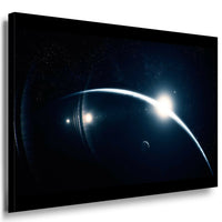 Sonnenaufgang Planet Leinwandbild AK Art Bilder Mehrfarbig Kunstdruck Wandbild 2