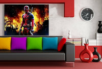 Kunstdruck Deadpool Comic Held Leinwandbild AK ART Bilder Keilrahmen Kunstdruck