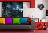 Dark Souls Nacht Schloss Leinwandbild AK Art Studio Wanddeko Wandbild Kunstdruck