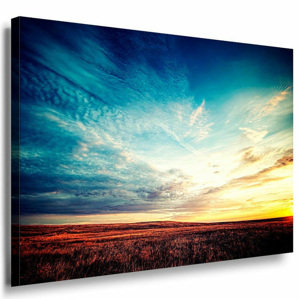 Landschaft Leinwandbild AK Art Bilder Mehrfarbig Wandbild Kunstdruck Wanddeko 1