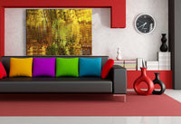 Herbst Leinwandbild AK Art Bilder Mehrfarbig Wandbild Kunstdruck Wanddeko XXL 2
