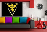 Pokemon GO Team Gelb Zapdos Leinwandbild AK ART Wanddeko Wandbild