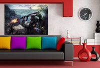 Stalker Krieg Leinwandbild AK Art Bilder Wanddeko Wandbild Premium Kunstdruck