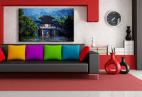 Natur Gebirge Leinwandbild AK Art Bilder Mehrfarbig Wandbild Kunstdruck TOP XXL