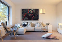 Deadpool Bang Leinwandbild AK ART Kunstdruck Wandbild Wanddeko Mehrfarbig XXL