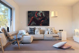 Deadpool Bang Leinwandbild AK ART Kunstdruck Wandbild Wanddeko Mehrfarbig XXL