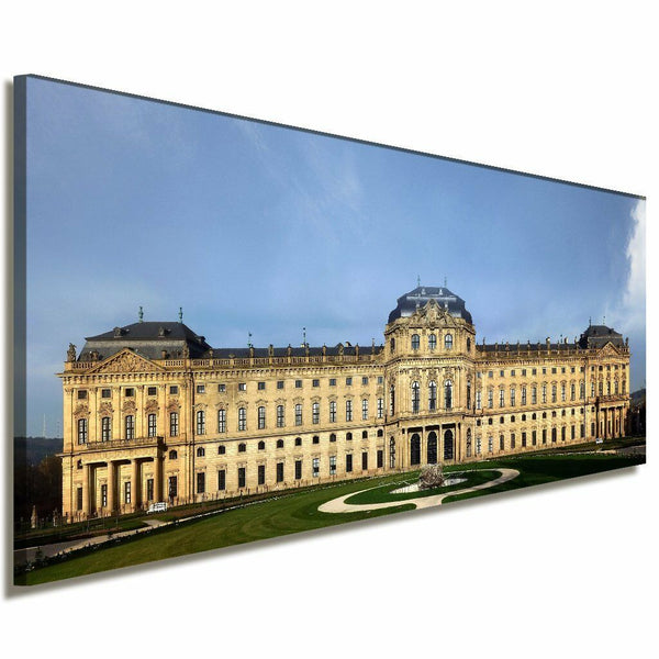 Wurzburg Leinwandbild AK Art Bilder Mehrfarbig Wandbild Kunstdruck Panorama XXL