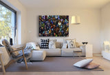Strand Gelb Vogel Leinwandbild AK Art Bilder Mehrfarbig Kunstdruck Wandbild XXL