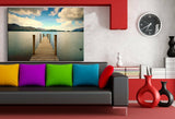 Landschaft Leinwandbild AK Art Bilder Schwarz Weis Wandbild Kunstdruck Wanddeko 1