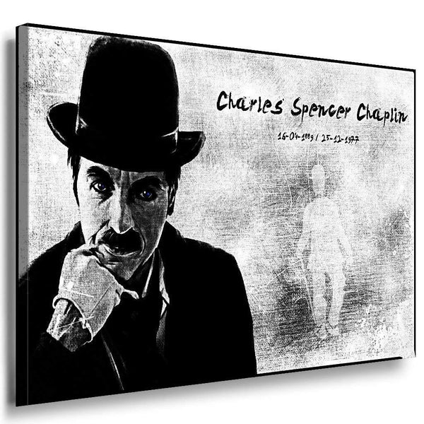 Charlie Chaplin Leinwandbild AK Art Bilder Mehrfarbig Wandbild Kunstdruck TOP
