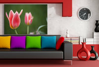 Rote Blumen Ostern Fruhling Leinwandbild AK Art Bilder Wanddeko Wandbild TOP XXL