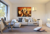 World of Warcraft WoW Sargeras Leinwandbild AK ART Kunstdruck Wandbild Wanddeko