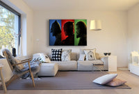 DC Batman Flash Aquaman Leinwandbild AK ART Kunstdruck Mehrfarbig Wandbild XXL