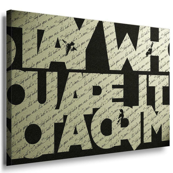 Zitat Spruch Leinwandbild AK Art Bilder Mehrfarbig Kunstdruck Wandbild Wanddeko