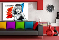 Banksy Leinwandbild AK Art Bilder Mehrfarbig ba08 Wandbild Streetart Kunstdruck