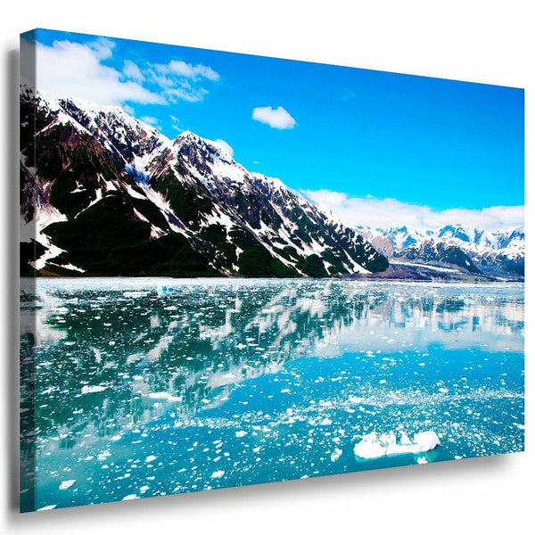 Alaska Leinwandbild AK Art Bilder Mehrfarbig Wandbild Kunstdruck Wanddeko XXL
