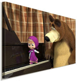 Mascha und der Bar Klavier Leinwandbild AK Art Bilder Wanddeko Wandbild TOP XXL