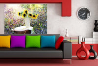 Sonnenblumen am Morgen Leinwandbild AK Art Bilder Wanddeko Wandbild Kunstdruck