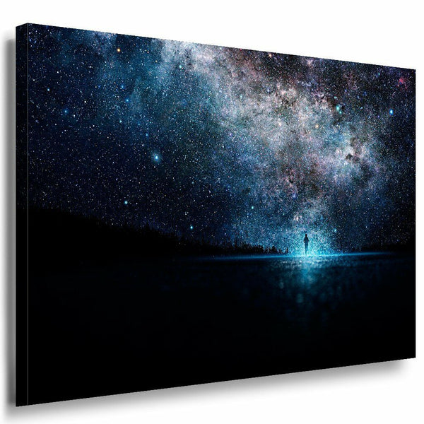 Nachthimmel Leinwandbild AK Art Bilder Mehrfarbig Wandbild Kunstdruck Wanddeko