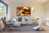 Abstrakt Graphic Leinwandbild AK ART Kunstdruck Mehrfarbig Wandbild Wanddeko XXL 5