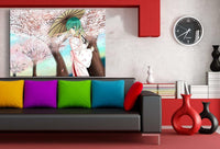 Vocaloid Hatsune Miku Kimono Sakura Leinwandbild AK Art Bilder Mehrfarbig XXL