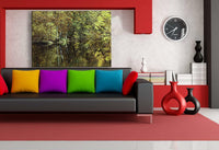 Wald See Leinwandbild AK Art Bilder Mehrfarbig Wandbild Kunstdruck Wanddeko 3