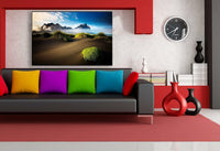 Gebirge Sand Leinwandbild AK Art Bilder Mehrfarbig Wandbild Kunstdruck TOP XXL